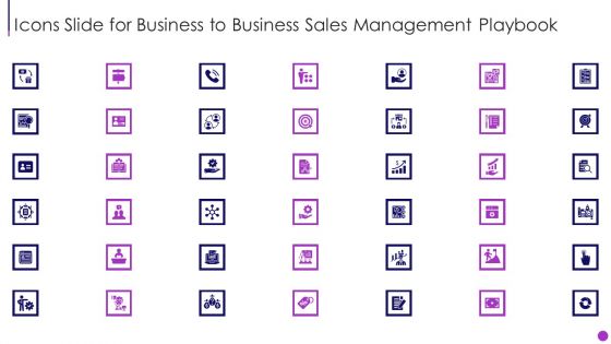 Icons Slide For Business To Business Sales Management Playbook Clipart PDF