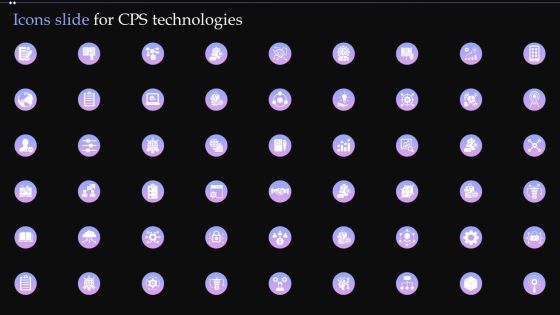 Icons Slide For CPS Technologies Ppt PowerPoint Presentation Diagram Templates PDF