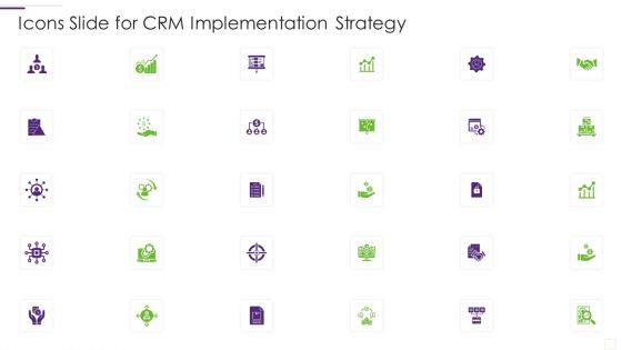 Icons Slide For CRM Implementation Strategy Guidelines PDF