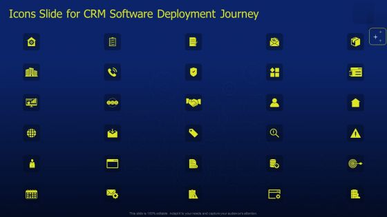 Icons Slide For CRM Software Deployment Journey Ppt Professional Show PDF