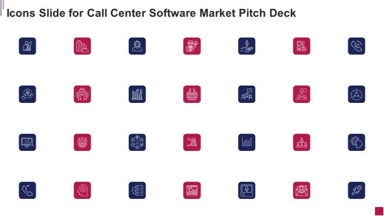 Icons Slide For Call Center Software Market Pitch Deck Diagrams PDF