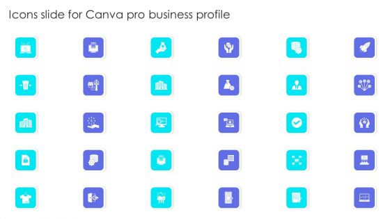 Icons Slide For Canva Pro Business Profile Clipart PDF