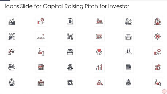 Icons Slide For Capital Raising Pitch For Investor Ppt PowerPoint Presentation Gallery Picture PDF