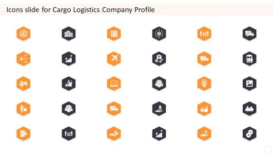 Icons Slide For Cargo Logistics Company Profile Elements PDF