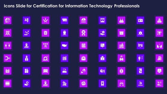 Icons Slide For Certification For Information Technology Professionals Guidelines PDF