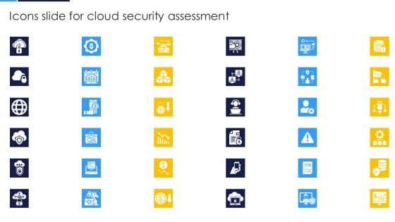 Icons Slide For Cloud Security Assessment Download PDF