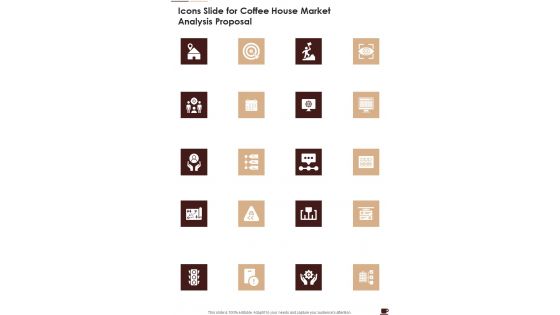 Icons Slide For Coffee House Market Analysis Proposal One Pager Sample Example Document