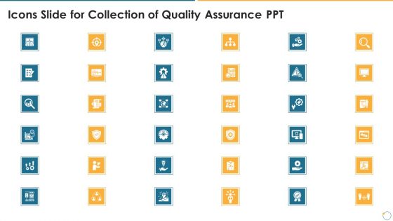 Icons Slide For Collection Of Quality Assurance PPT Themes PDF