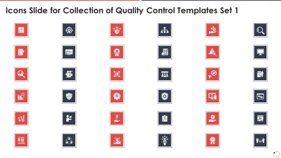 Icons Slide For Collection Of Quality Control Templates Set 1 Ppt Pictures PDF