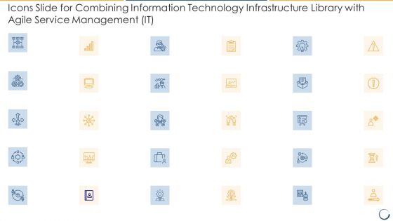 Icons Slide For Combining Information Technology Infrastructure Library With Agile Service Management IT Demonstration PDF