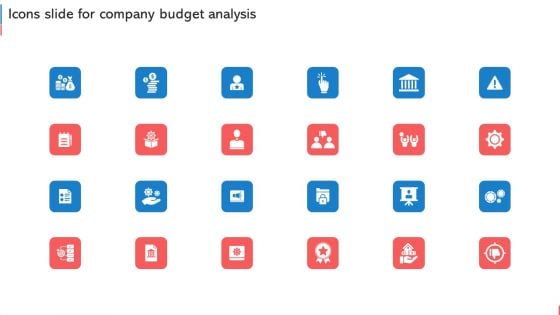 Icons Slide For Company Budget Analysis Ppt PowerPoint Presentation Gallery Format PDF