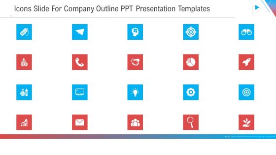 Icons Slide For Company Outline Ppt Presentation Templates Professional PDF