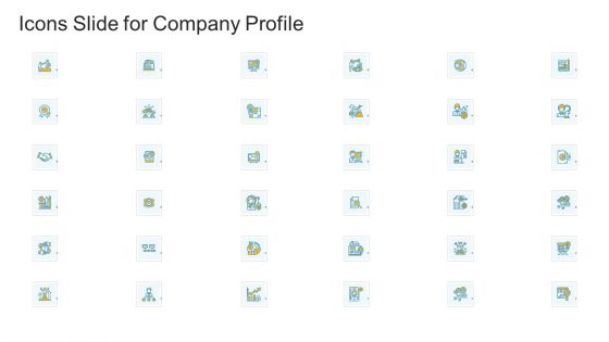 Icons Slide For Company Profile Company Profile Ppt Professional Grid PDF