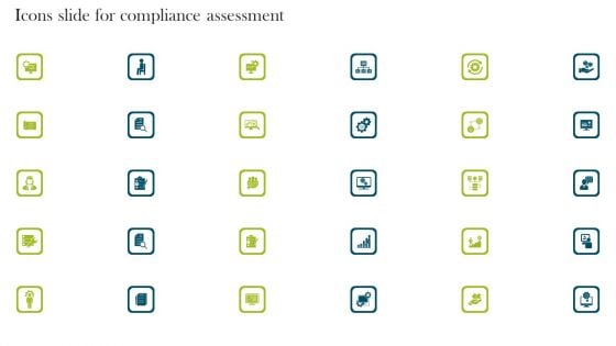 Icons Slide For Compliance Assessment Ppt Infographic Template Slide Download PDF