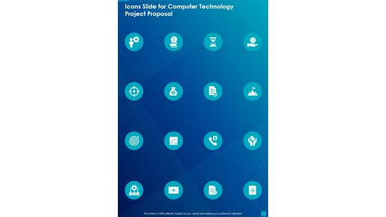 Icons Slide For Computer Technology Project Proposal One Pager Sample Example Document Icons Slide For Computer Technology Project Proposal One Pager Sample Example Document