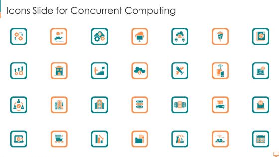 Icons Slide For Concurrent Computing Ppt Summary Clipart PDF