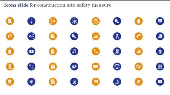 Icons Slide For Construction Site Safety Measure Infographics PDF