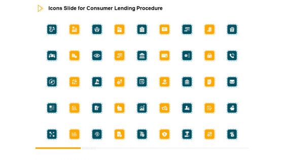 Icons Slide For Consumer Lending Procedure Ppt Ideas Layout PDF