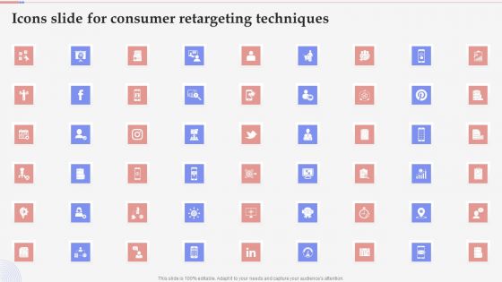 Icons Slide For Consumer Retargeting Techniques Structure PDF