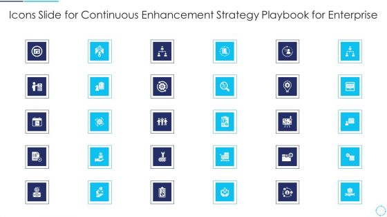 Icons Slide For Continuous Enhancement Strategy Playbook For Enterprise Ideas PDF