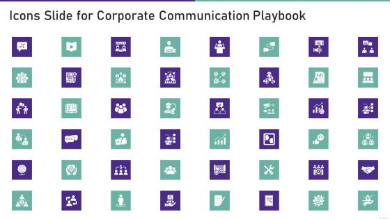 Icons Slide For Corporate Communication Playbook Information PDF