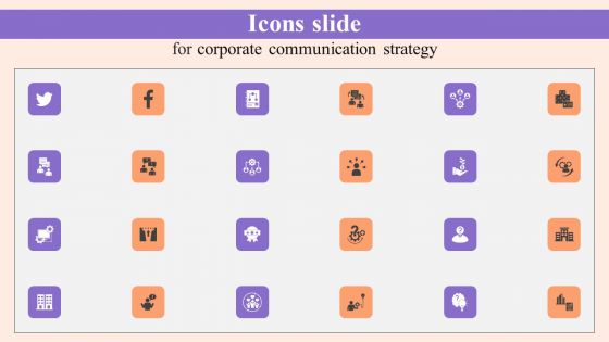 Icons Slide For Corporate Communication Strategy Icons PDF