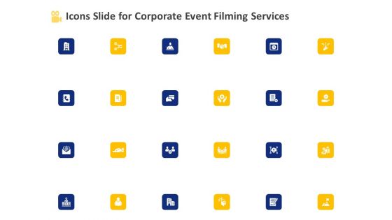 Icons Slide For Corporate Event Filming Services Ppt Model Examples PDF