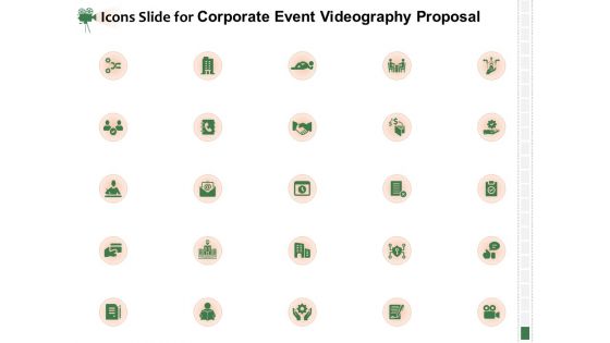 Icons Slide For Corporate Event Videography Proposal Template PDF