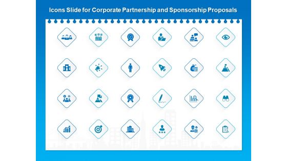 Icons Slide For Corporate Partnership And Sponsorship Proposals Topics PDF