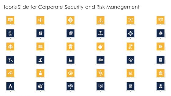 Icons Slide For Corporate Security And Risk Management Professional PDF