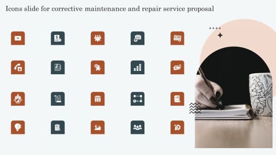 Icons Slide For Corrective Maintenance And Repair Service Proposal Guidelines PDF