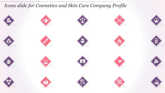 Icons Slide For Cosmetics And Skin Care Company Profile Ppt Professional Portfolio PDF