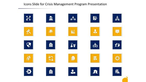 Icons Slide For Crisis Management Program Presentation Ppt Layouts Structure PDF