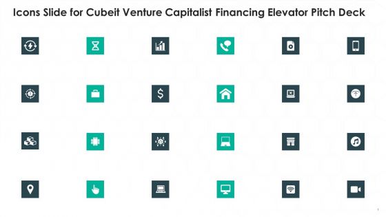 Icons Slide For Cubeit Venture Capitalist Financing Elevator Pitch Deck Summary PDF