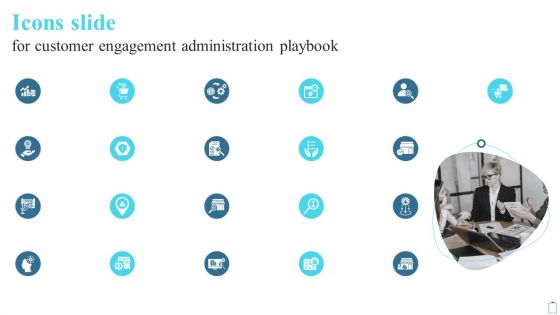 Icons Slide For Customer Engagement Administration Playbook Designs PDF