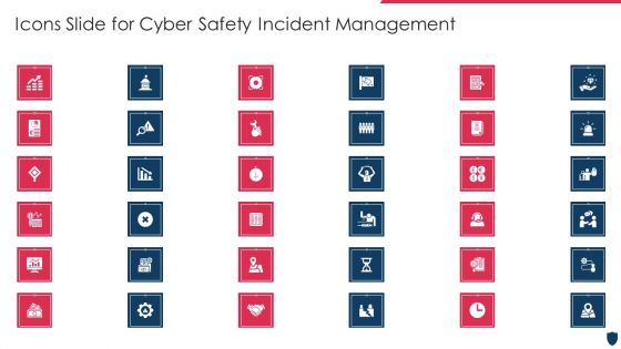 Icons Slide For Cyber Safety Incident Management Information PDF