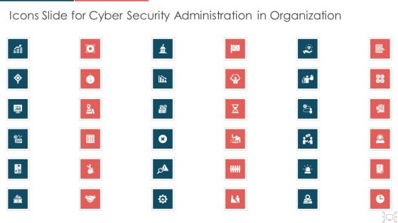 icons slide for cyber security administration in organization summary pdf