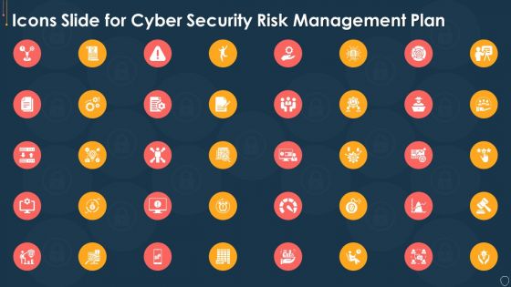 Icons Slide For Cyber Security Risk Management Plan Demonstration PDF Icons Slide For Cyber Security Risk Management Plan Demonstration PDF