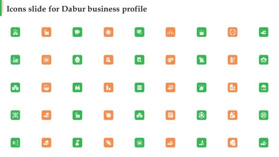 Icons Slide For Dabur Business Profile Ppt Pictures Background PDF