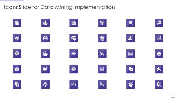 Icons Slide For Data Mining Implementation Introduction PDF