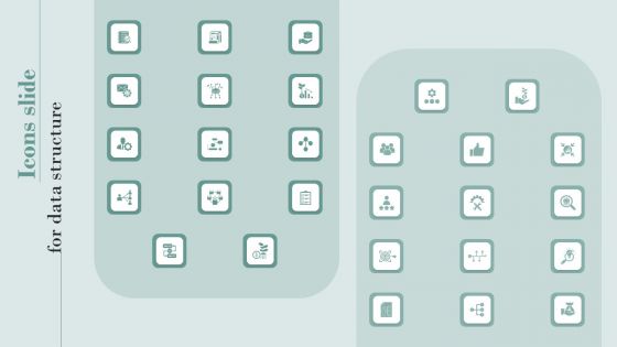 Icons Slide For Data Structure Mockup PDF