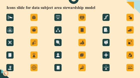 Icons Slide For Data Subject Area Stewardship Model Download PDF