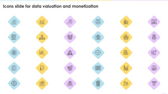 Icons Slide For Data Valuation And Monetization Portrait PDF