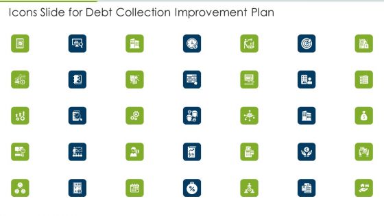 Icons Slide For Debt Collection Improvement Plan Guidelines PDF