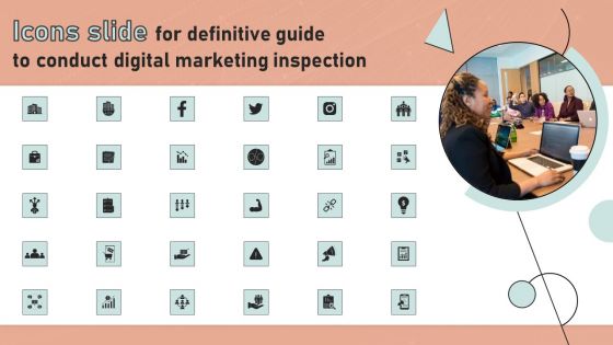 Icons Slide For Definitive Guide To Conduct Digital Marketing Inspection Ideas PDF