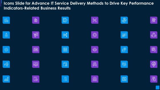 Icons Slide For Delivery Methods To Drive Key Performance Indicators Related Guidelines PDF