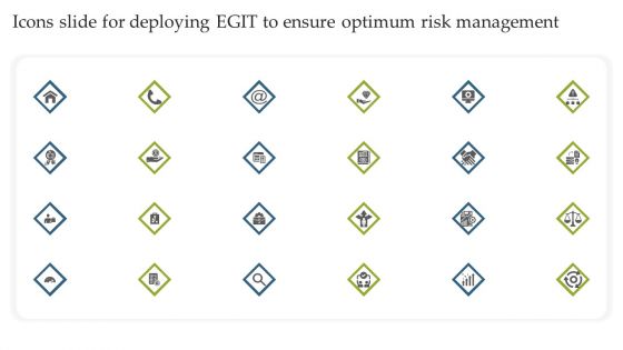 Icons Slide For Deploying EGIT To Ensure Optimum Risk Management Brochure PDF