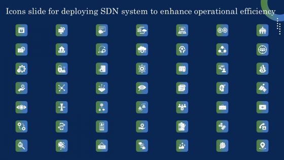 Icons Slide For Deploying SDN System To Enhance Operational Efficiency Download PDF