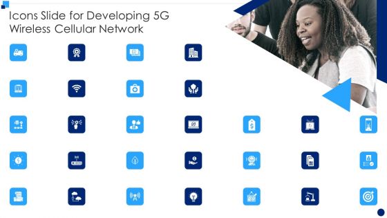 Icons Slide For Developing 5G Wireless Cellular Network Rules PDF