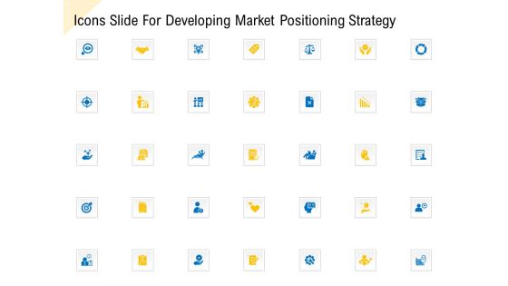 Icons Slide For Developing Market Positioning Strategy Download PDF